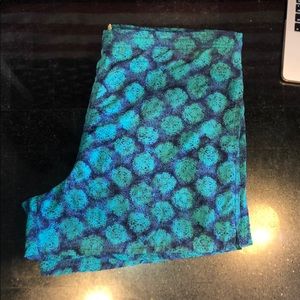 Vintage M Patterned Men’s Bathing Suite(BlueGreen)